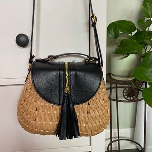 Hillock Rattan Tassel Crossbody Bag